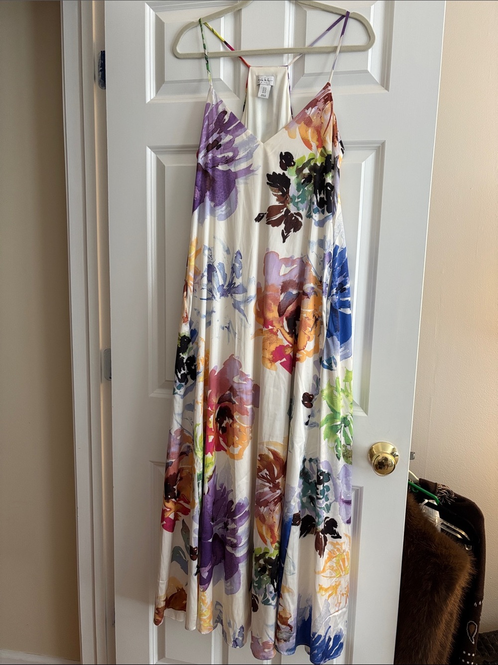 Nicole Milker Floral Maxi Slip Dress